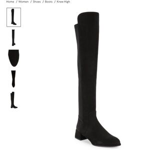 Authentic $795 Stuart Weitzman Fifo Sudede Black Over the Knee Boots